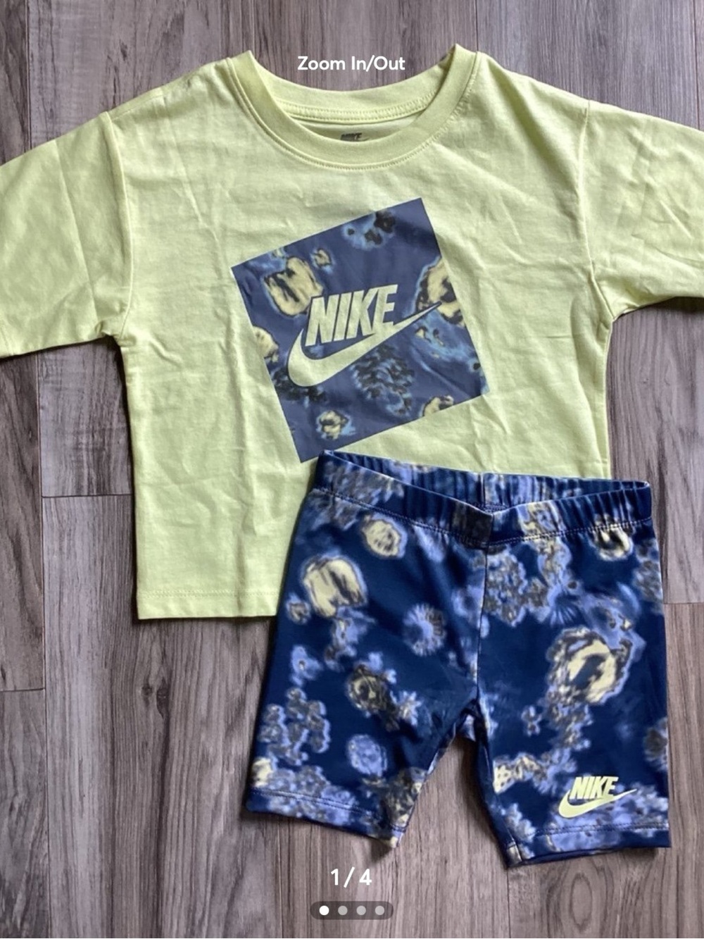 Nike girls tee & bike Shorts set size 5(NWT) ~PRICE IS FIRM, NO OFFERS~